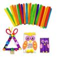 Pack of 200 Small Colored Craft Sticks Ice Cream Sticks Wooden Popsicle Sticks for DIY Craft Creative Designs Children Education  (Length - 4.5 Inches Width - 12 mm). 