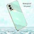 Biruiqu for Infinix Hot 12 Back Cover Luxury 6D Plating Frame Shiny Bling Phone Pounch Soft Silicone Square Phone Case. 