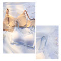 Women Seamless Latex Underwear Summer Thin Wireless Lingerie Push Up Sports Vest Bra. 