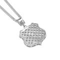 Hot Selling Hip hop Jewelry GANGSTA Medal Shield Rhinestones Badge Pendant Necklace Europe And The United States For Men. 
