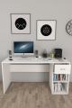 Home Office Desk (Study Table) Simple With One Drawer,Black And White. 