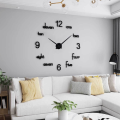 Wooden Wall Clock 24 inch DIY Clocks Fashion Watches 3D Laser Cut Wooden Wall Clock For Living Room Home Decor. 
