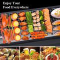 Portable BBQ Grill Charcoal Stainless Steel Foldable Barbecue Tool Kits for Camping Picnic Outdoor Garden Party. 