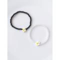 Beaded Daisy flower Bracelet | Elastic Bracelet | Beaded Bracelet | Handmade jewelry | cute simple Daisy Bracelet customize. 