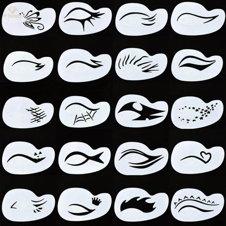 Face%20Painting%20Stencil%20Makeup%20Art%20Painting%20Smooth%20Lightweight%20Reusable%20Eyebrow%20Shape%20-%20Image%203