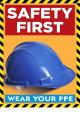 Personal Safety Industrial Caution Chart Poster Banner Industry Civil Work. 