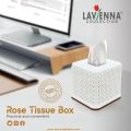 Rose Square Tissue Roll Box. 