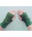 Attractive Strip Style Wool Gloves for Women. 