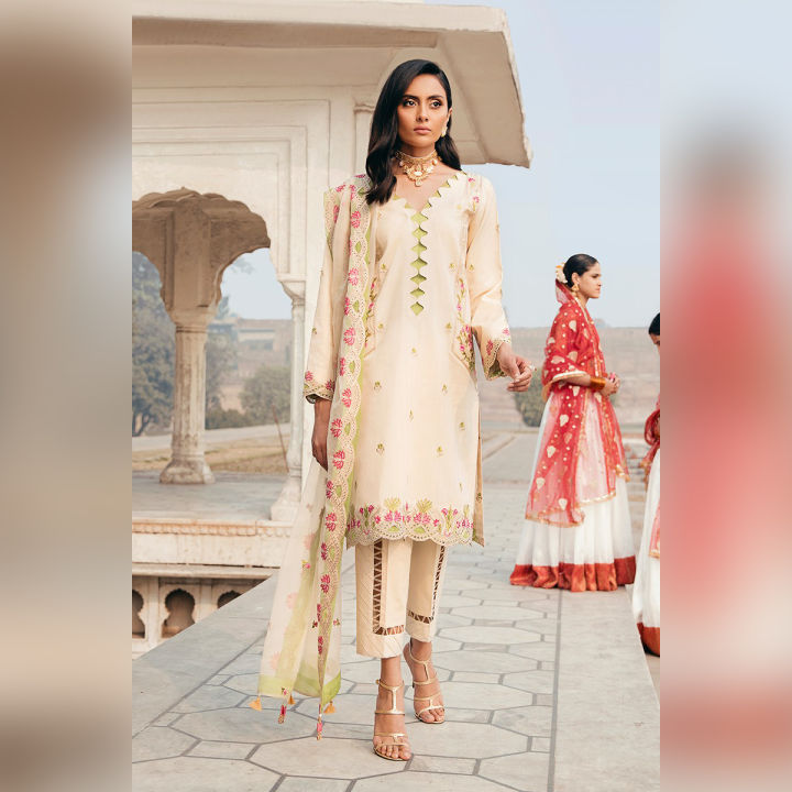 Dastaan By Panache Embroidered Lawn Suits Unstitched 3 Piece PN21D 07 - Luxury Collection