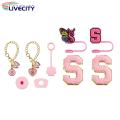 High-quality Cup Accessories Customize Tumbler with 9pcs Cup Accessories Set Silicone Straw Caps Letter Pendants Handle Charm Stickers Spill Stoppers Perfect Gift for Personalizing Cups Cup Accessory. 