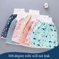 Children's Cotton Training Pants Cloth Diaper Skirt Washable Waterproof Reusable Diaper Pants High Waist Diaper Skirt. 