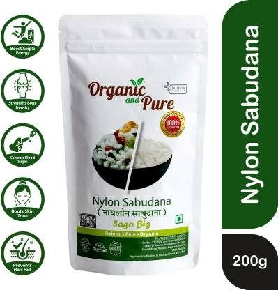 Organic Sabudana Sabu Big Sago (200 g)