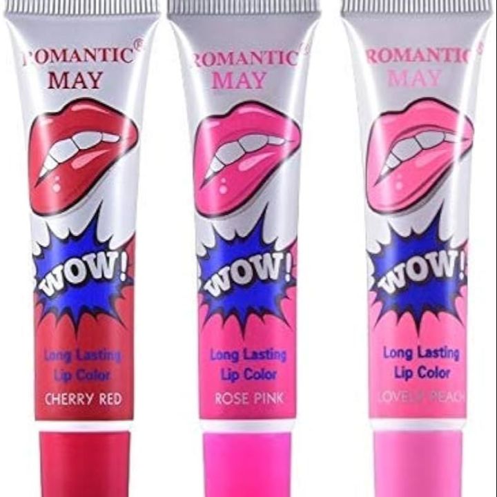 6 color Peel Off Wow Lipstick Lip gloss Lip tint Tattoo Wow Lip mask Long Lasting Water Proof