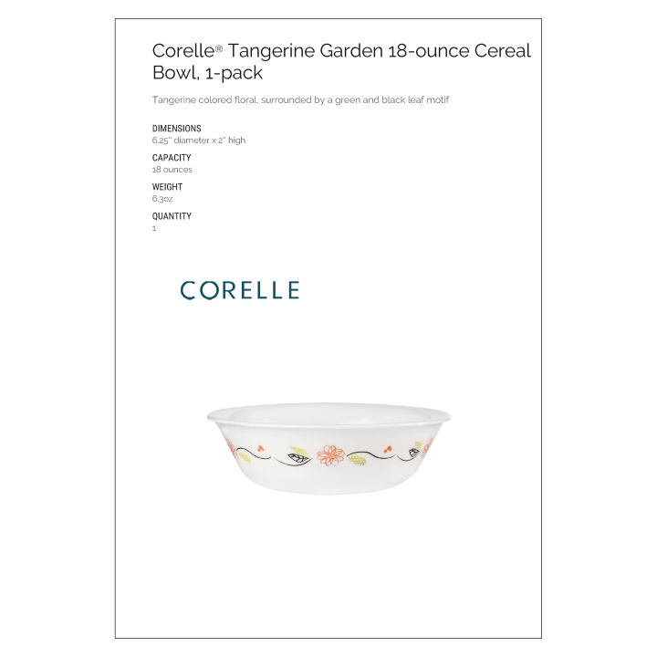 CORELLE%C2%AE%20Tangerine%20Garden%20Open%20Stock%20Crockery%20(Plates,%20Bowls%20&%20Serveware)%20-%20Image%204