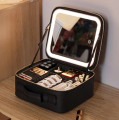 Professional Portable Makeup Cosmetics Travel Makeup Artist Storage Bag With Compartment for Cosmetics Makeup Brushes Toiletry Travel Bag Organizer. 