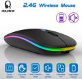 RECHARGEABLE WIRELESS OPTICAL MOUSE | DUAL MODE | RGB LIGHTING | SILENT CLICK | PREMIUM QUALITY PRODUCT. 