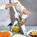 Mandoline Slicer Safe Vegetable Cutter Chopper with Multi-Adjustable Settings. 