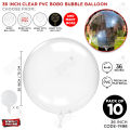 PVC Bobo Balloons 18, 24 & 36 Inch Pack of 3 & 10 Pcs, Transparent Bubble Balloon Party Ballons Clean Bobo Baloons For Birthday Party Weddings Anniversary Bridal Shower Baby Shower Celebrations Farewell Party Decor. 