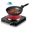 Single Burner Electric Hot Plate for heating and  Cooking Portable 1000w Easy to Clean Stainless Steel Stove. 