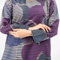 Maahru - Unstitched fabric for women - 2 Piece - Shirt & Dupatta - Spotted Twighlight. 