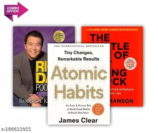Think and Grow Rich/ Rich Dad, Poor Dad/ Atomic Habits ... SET OF 3 ...
