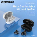 ARMICO Wireless Earbuds Ear Clip Air Conduction Headphones Bluetooth 5.3 Earbuds Noise Cancelling 55 Hours Long Battery Life Small Open Ear Earbuds IPX5 Waterproof Mini Open Ear Headsets for Sports Running Cycling Workout. 