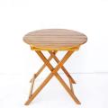 Beach Wood Folding Round Table. 