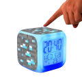 NYT Minecraft Alarm Clock With Led Light Game Action Toy Home Decor. 