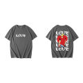 Oversized Men And Womens Tshirts Dropped Shoulder Short Sleeve Printed Tops Summer New Korean Style Loose Fit T-shirt. 