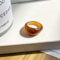 Wholesale Trendy Retro Cocktail Ring Transparent Acrylic Ring Resin Rings for Women Men. 