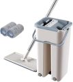 Flat Mop Bucket System Separates Dirty and Clean Water with Washable & Reusable Microfiber Pads for Home Kitchen Floor. 