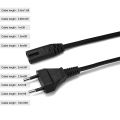 EU Power Cord 2 Porng Extension Cord C7 Figure 8 Euro Power Cable For Samsung LG Sony TV Monitor Power Supply PS3 XBox Charger. 