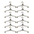 12pcs Mini Clothes Hangers Doll Clothes Dress Hangers Mini House Accessory. 