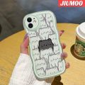 JIUMOO For Huawei P20 P20 Pro Case Cute Cartoon Funny White Cats TPU Casing Soft Protective Cover Simple Solid Candy Color Shockproof Wave Edge Phone Cases. 