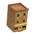 Wooden House Assemble Unpainted 1/72 Building Model House Diorama Layout. 