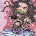 Demon Slayer anime Kamado nezuko T shirt men 100% cotton for male T-shirts crew neck tee shirt short sleeve clothing gift idea. 