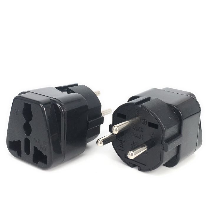 Universal Black Copper 10A 250V EU US UK AU japan swiss germany france to Egypt Pakistan adapter plug Type H