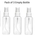 Pack of 3 Empty Plastic Spray Bottle 120 ml refillable empty clear spray bottles Empty Plastic Spray Bottle 120 ml refillable empty clear spray bottles Rose Water Spray bottles. 