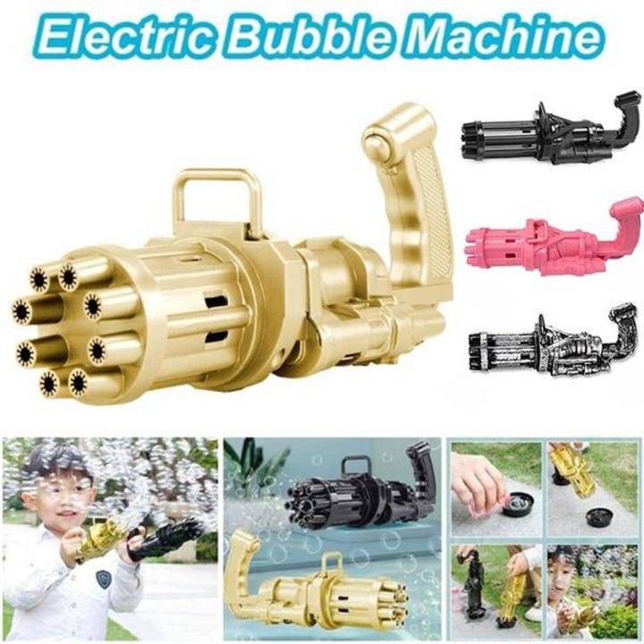 8-Hole Bubble Gun Machine With Bubble liquid for Kids - Assorted Random Color