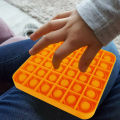 Alsimba Push Popit Bubble Silicone Toy for Kids - Approx. 7 inches - Square Yellow. 