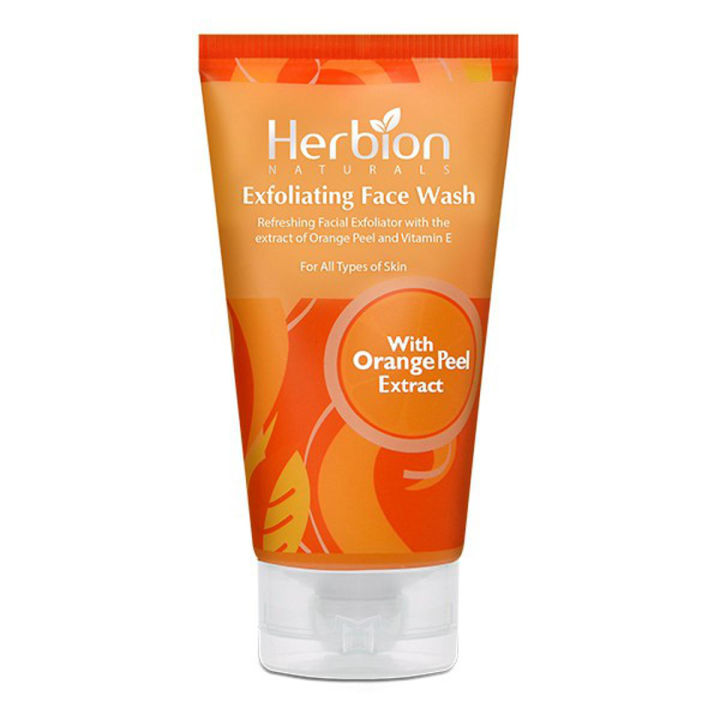 Skin Glowing Facewash | Natural Blend of Orange Juice and Vitamin C | Good for Oily Skin | Cleans pores deeply | Provides instant brightening to Dead cells | 100 ml Tube | Herbion Pakistan