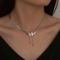 Trendy Korean Minimalist Butterfly Choker Necklace Locket Luxury Jewelry For Women with Snake Bone Chain, Adjustable Shiny Chain Stainless Steel Necklace, Vintage Butterfly Necklace Aesthetic Charms Choker Jewelry Accessories for Gifts by HACHEM MALL. 
