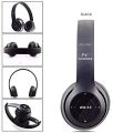 P47 Black Wireless Bluetooth Headphones Over Ear Foldable Headset for Music Calling Talking FM Ratio Pubg Gaming with Mic Microphone Stereo Bass 3.5mm Audio Jack Support With SD Card Options. 