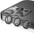 Camera Lens Protector Compatible with iPhone 13 Pro / 13 Pro Max, Premium Tempered Glass Circle Film, Aluminum Alloy Full Fit Ring Lens ( Black ). 