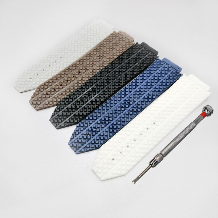 Watch accessories suitable for Hublot silicone Big Bang watch strap 25X17mm convex head watch strap