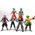 Pack of 6 - Dragon Ball Jiren Goku Son Vegeta Brolly Frieza Cell Gohan Black Rose Ultra Instinct Son Action Figure PVC Collectible Model Toy – 18cm. 