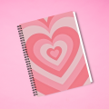 Mayfair Moments - Pink Hearts Notebook | A5 , A4 Sizes 200 pages | Girls Notebook | Cute Notebook | Girls Diary. 