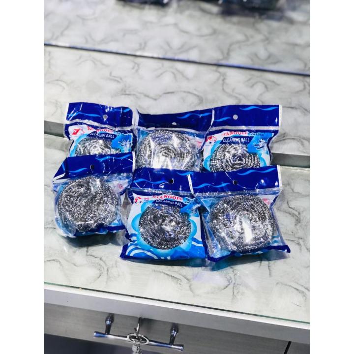 Steel Wool / Pack of 6 (Large) Stainless Steel Wool / Stainless Steel Dish Washer Wool / Scourer