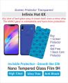 Infinix Hot 6X - Screen protector - Best Material - Nano Glass - with Back Cam Protector. 