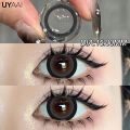 【HOT】 UYAAI 15MM Enlarge Pupils Colored Black Lenses For Eyes Brown Contact Lens Colorcon High Quality Lense 14.5Mm/14.2Mm Natural Len. 